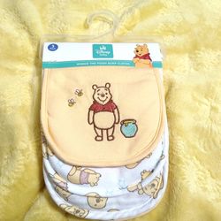 3-Set Winnie The Pooh Bibs - New