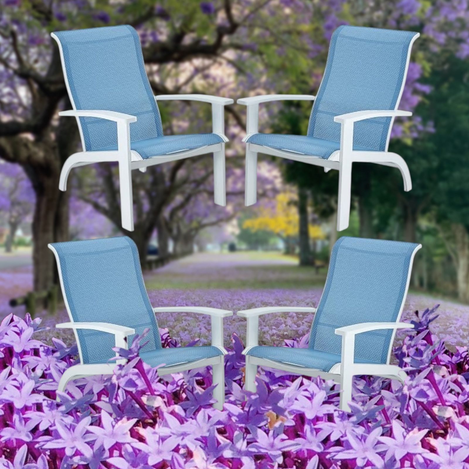 Adirondack Chairs Outdoor Furniture Patio Chairsfor Beach, Pool, and Fire Pit Seating, Light Blue