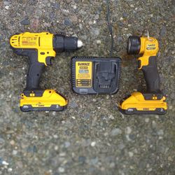 DeWalt 20 Volt Drill And Light. 2 2 Amp Batteries And Charger. The Lights A Little Rough. Pick Up Fremont Seattle. No Lowball Offers. No Trades.
