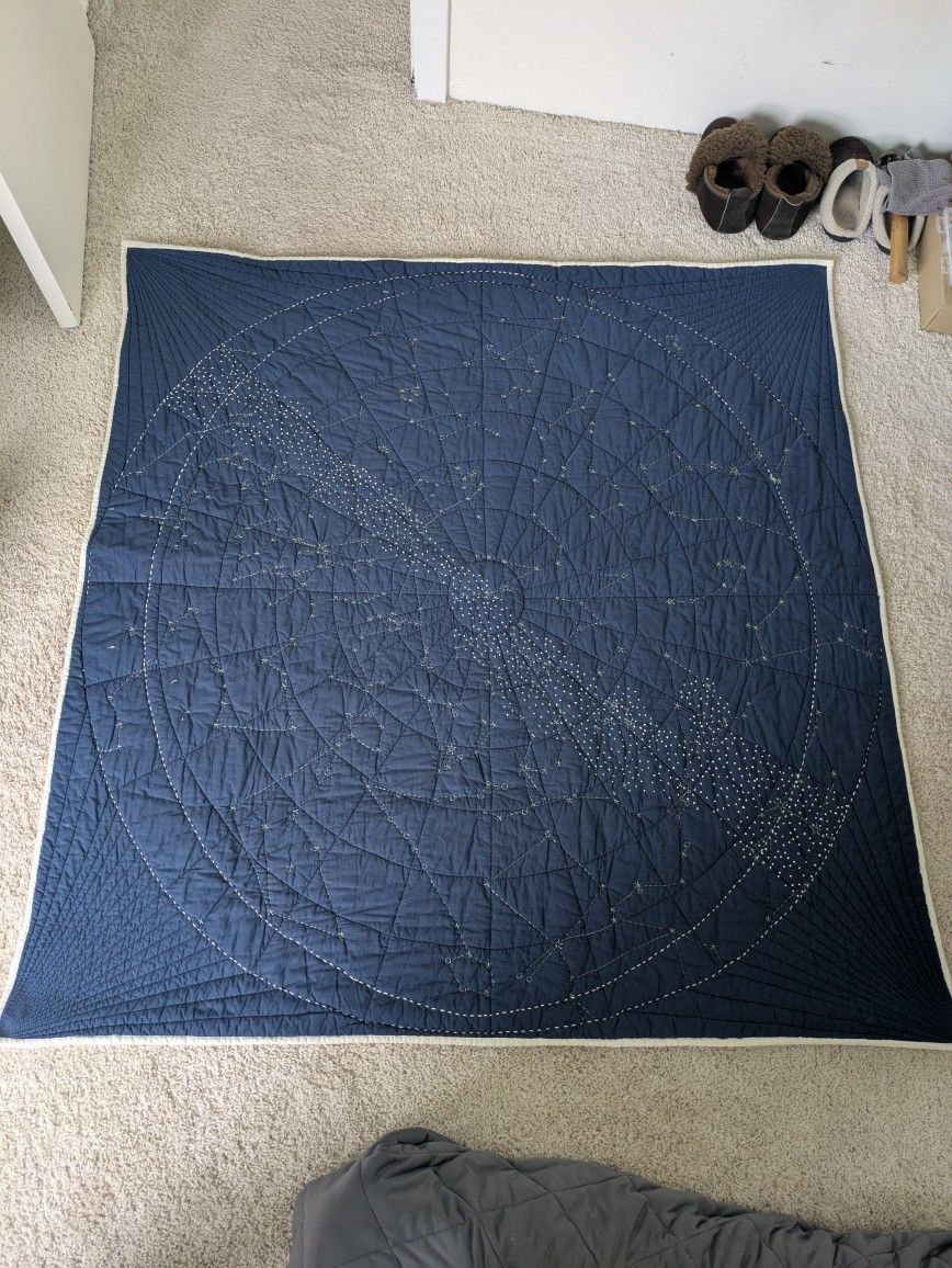 Alaska Night Sky Quilt For Bed Or Wall Hanging