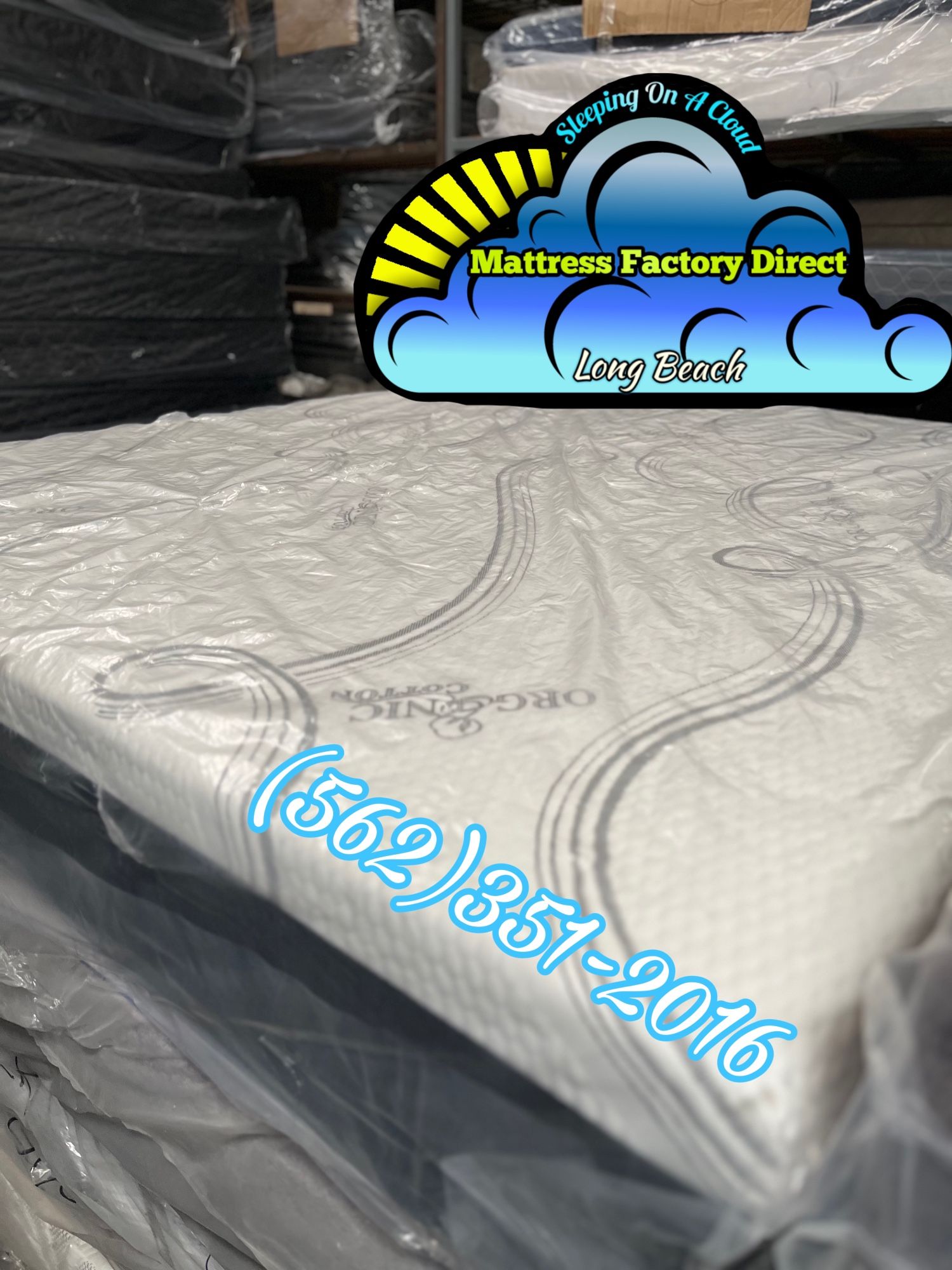 Cal King Memory Foam Visco Blue Gel Mattress And Box Set