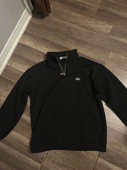 Alo Black Quarter-Zip Sweatshirt