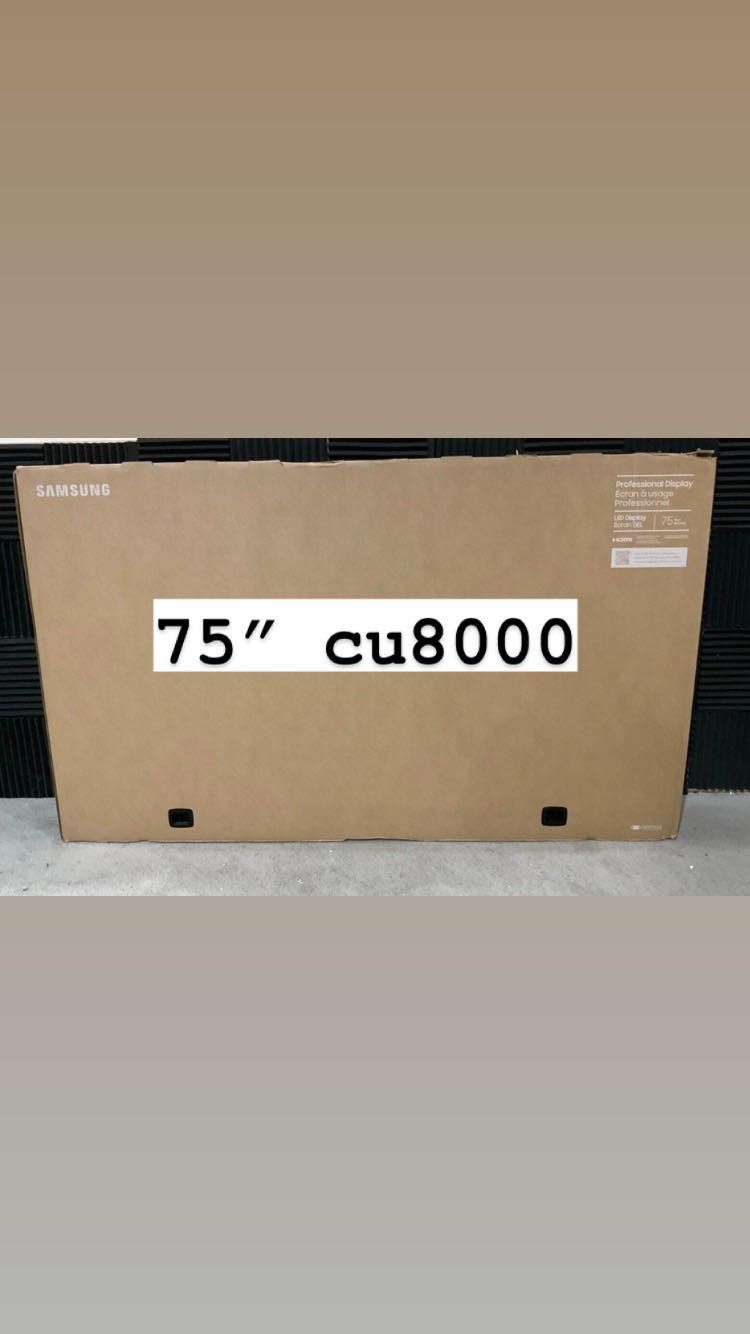 SAMSUNG 75-Inch Class Crystal UHD 4K CU8000 Series PurColor,Object Tracking Sound Lite,Q-Symphony,Motion Xcelerator,Ultra Slim,Solar Remote,Smart TV w