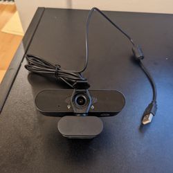 1080P Webcam with Microphone and Tripod Stand