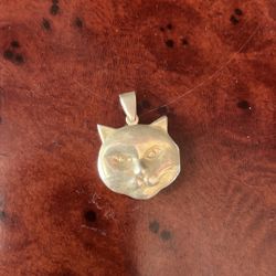 Sterling Silver Cat Pendant (Holds Pictures Inside)