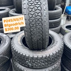 Used Set Of Bfgoodrich P245/65/17 95% Tread