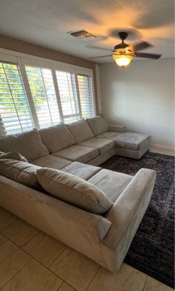 Grey sectional couch