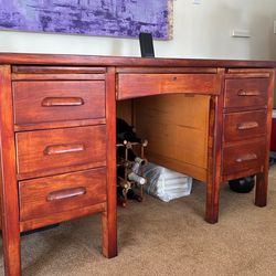 Classic solid wood teachers desk