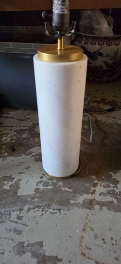 West Elm marble table lamp pair (no shade)