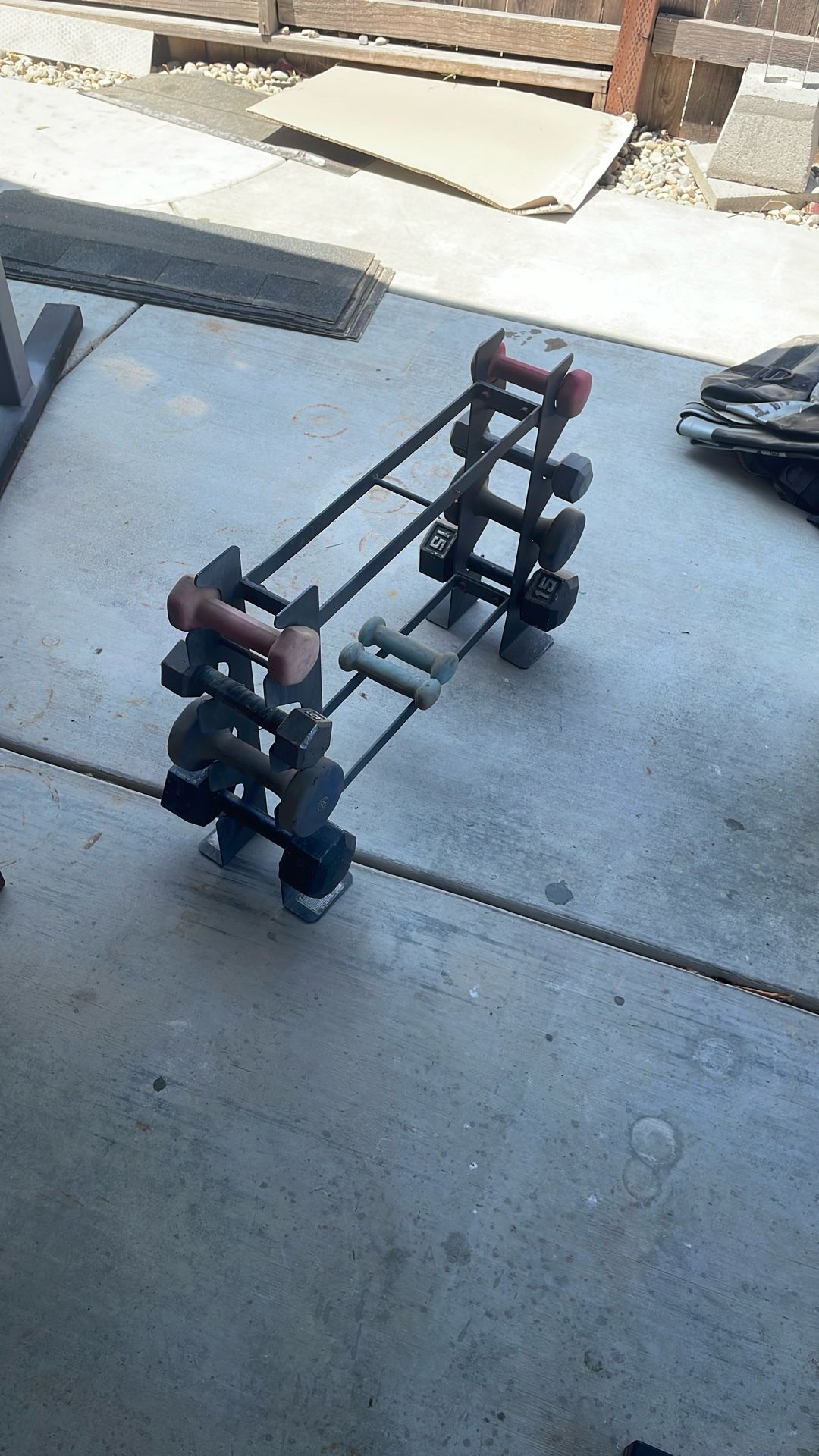 Dumbbell Rack. Weights