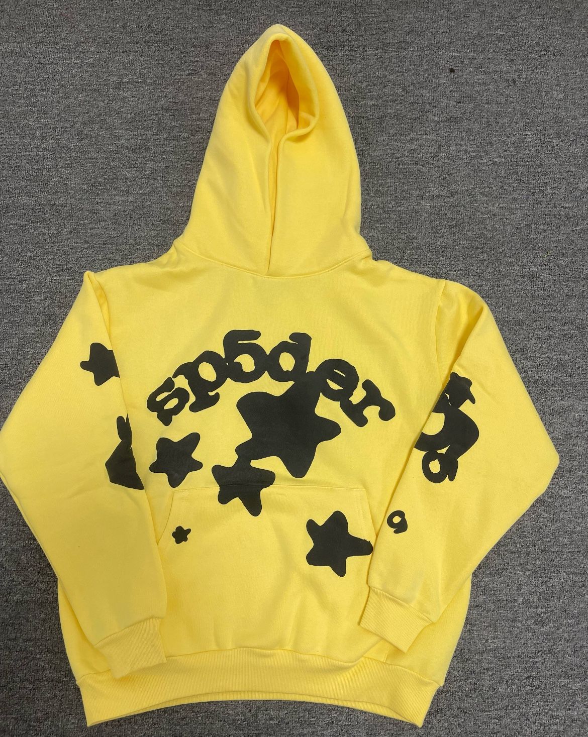 spider hoodie/ yellow and black