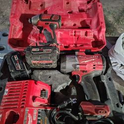 Milwaukee 1/2" Drive Impact Set +Small Impact W Battery.