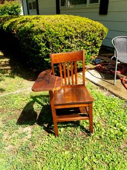 Vintage Solid Wood School Desk