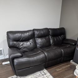 Black leather Couch
