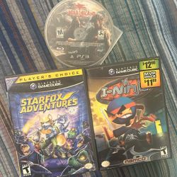 Star Fox Adventures Nintendo GameCube, I-Ninja,, And Dead Island Without original Case