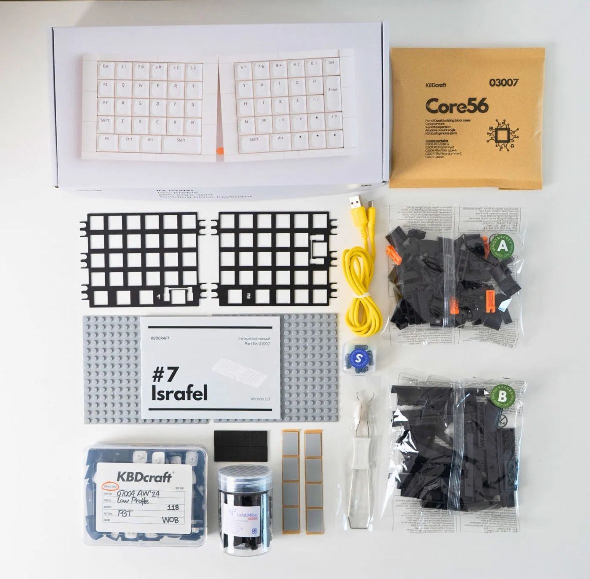 NEW KBD CRAFTS LEGO KEYBOARD #i ISRAFEL Low Profile 50% Ergo Split Building Block Keyboard