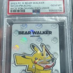 2023 Pokémon Center X Bear Walker WC23 Pikachu Yokohama Exclusive /500 PSA 10