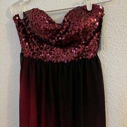 Strapless Sequin Dress