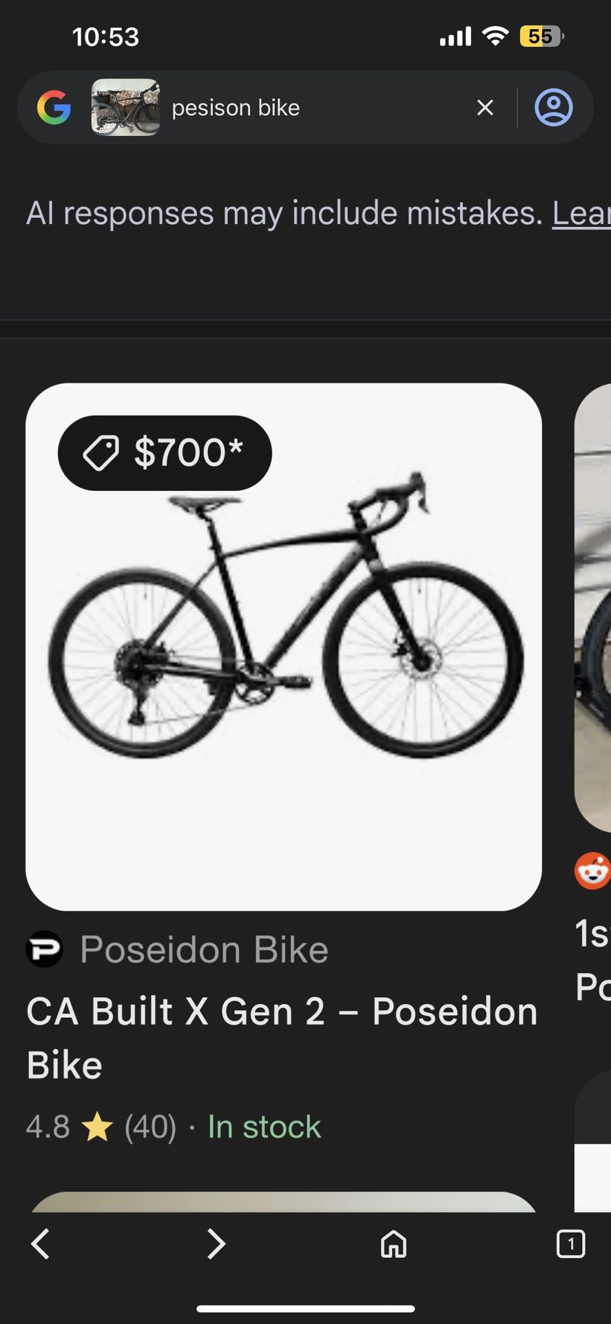 Ca Built X Gen 2 Poseidon Bike Brand New Perfect Condition