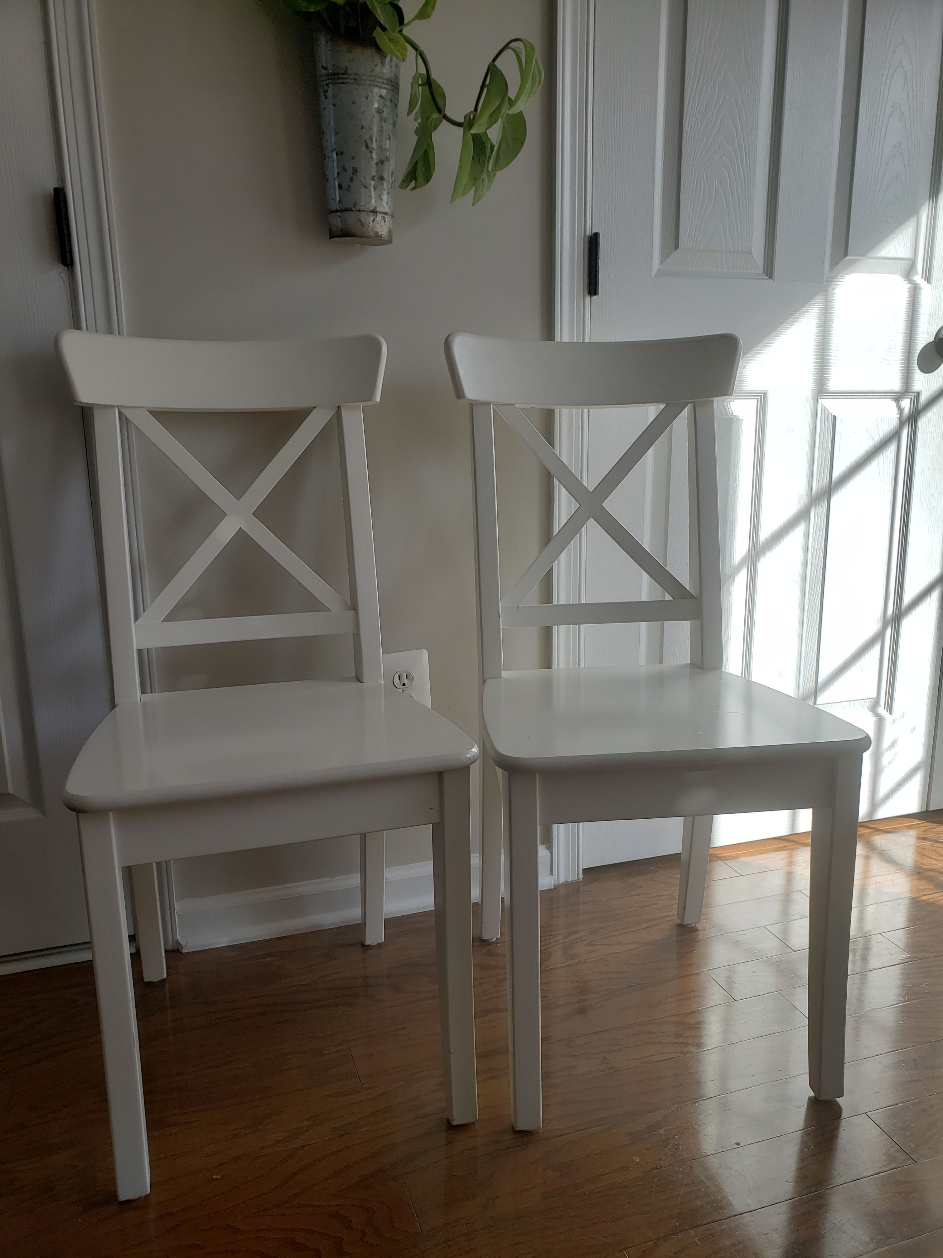 Wood Farmhouse Dining Chairs White