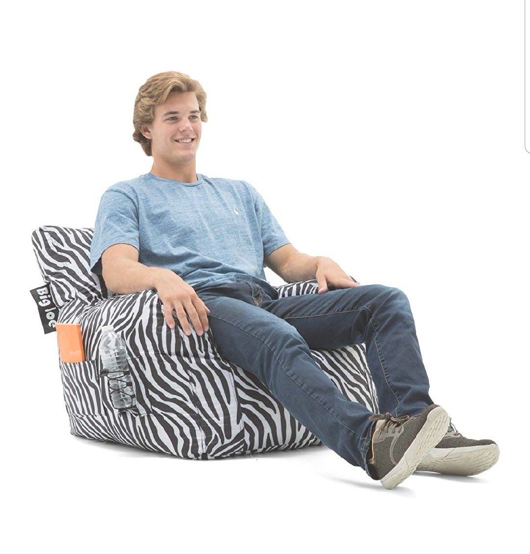 Big Joe Dorm Bean Bag Chair, Zebra