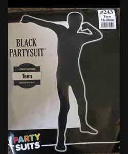 BLACK PARTYSUIT HALLOWEEN COSTUME!! TEEN Medium