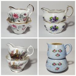 Sugar Bowl and Creamer Sets $10 EACH