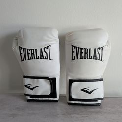 Everlast White Boxing Gloves