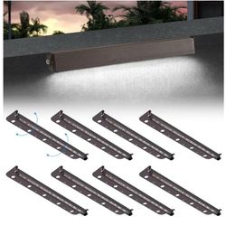 (Brand New in Box)  8-Pack 12inch 5W 5000K Daylight White Hardscpe Lighting 12V AC/DC Retaining Wall Lights,Low Voltage Landscape Lighting,Hardscape P