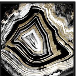 Abstract Black/gold Wall Art 