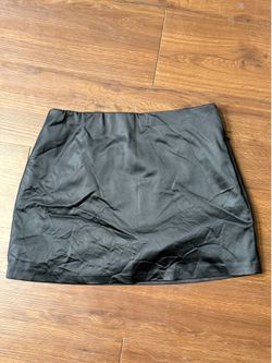 Abercrombie Scarlett Satin Mini Skort Black Y2K Clean Girl Coquette