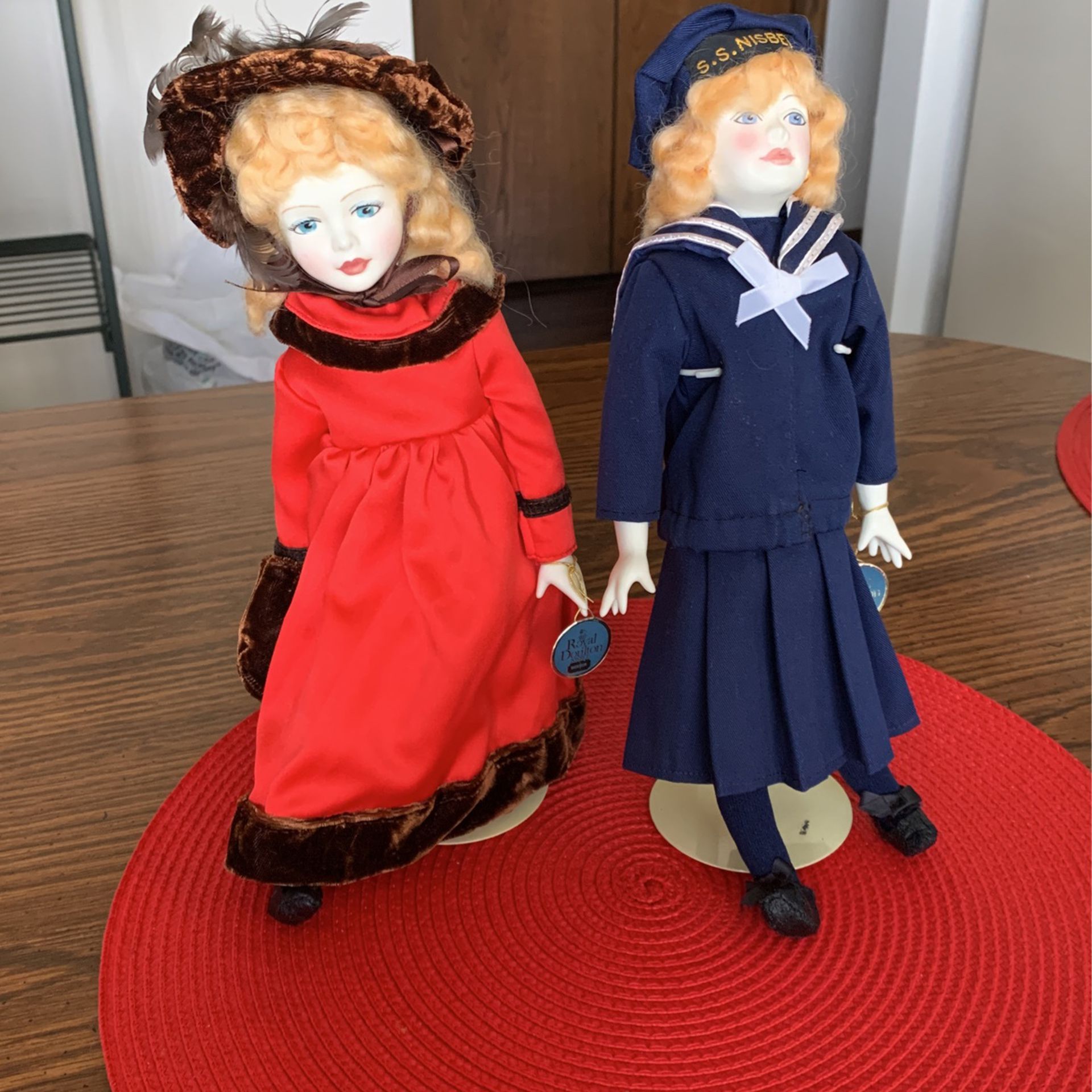 Royal Doulton Porcelain Dolls With Stands