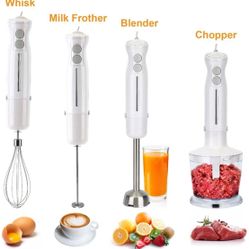 Immersion Hand Blender, Handheld Blender , 5-in-1 Multi-Function Stick Mixer, 600w 10 Speed