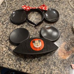Halloween Or For Disney New With Tags MICKEY & Minnie  Bow Ears Head Set  For Children 3 & Up 