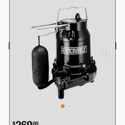 EVERBILT Cast Iron 1/2 HP Submersible Pump.