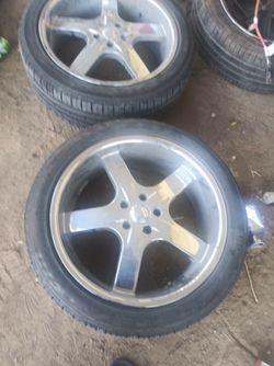 20in rims 3 brand new tires less then one month use just home to work 15miles a day use one tire no good