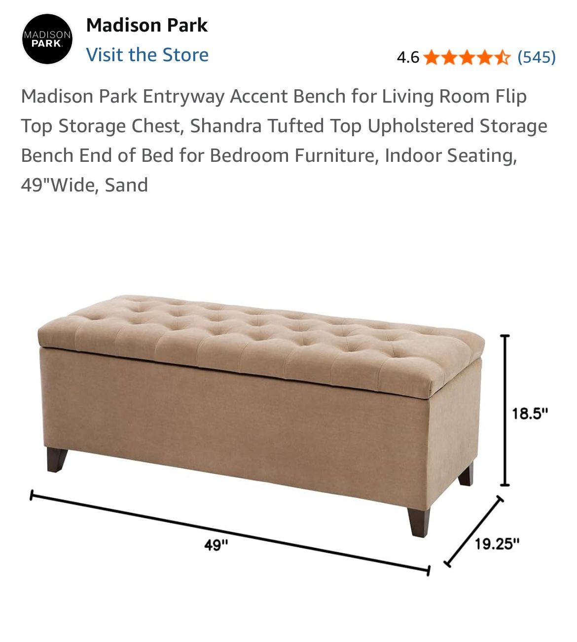 Tufted Storage Ottoman