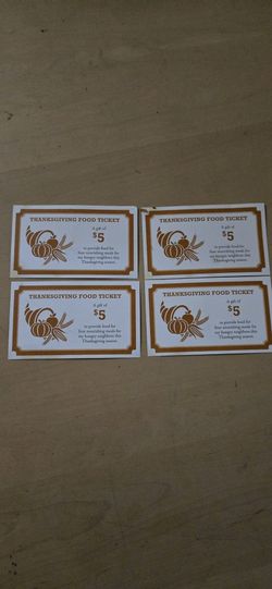 4 Thanksgiving Meal Coupons 