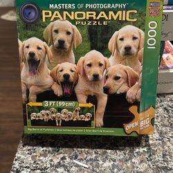 Panoramic Puzzle - Lab Puppies