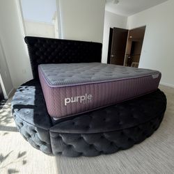 New In Box King Bed Frame With Hybrid Mattress (Read Description Below)