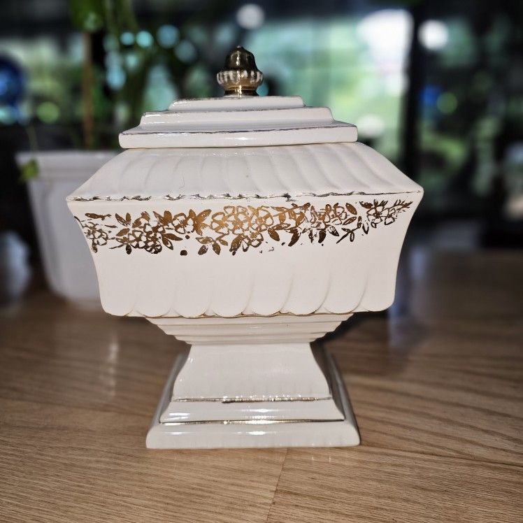 Vintage McCoy Wedding Cake Pedestal Dish