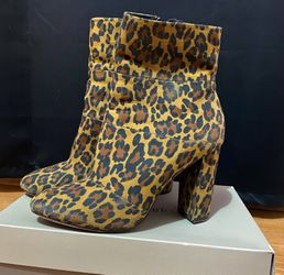 BCBGeneration Women’s Coral Leopard Print Heeled Booties 
