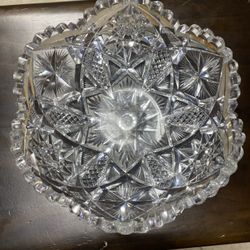 Antique American Brilliant Period cut class crystal bowl 