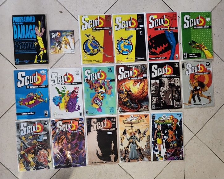 Scud The Disposable Assassin Comic Lot of 16 NM + CD Video Game Demo