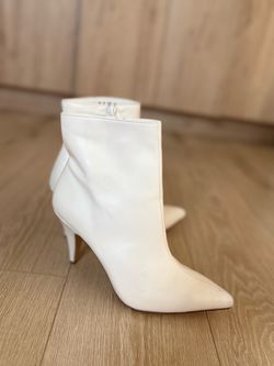 White Booties size 9