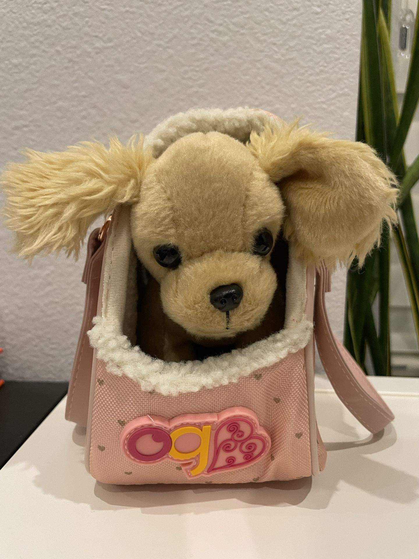 Our Generation Hop In Dog Carrier & Pet Plush Puppy & Accessories With Leash & Collar Set