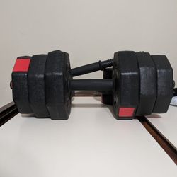 Set Of 2 - 21 Pounds Adjustable Dumbbells/Set de 2 Pesas de 21 Libras C/U