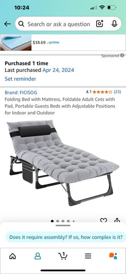 Folding Bed Gray
