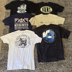 Men's Vans Tee's Size Medium $4 Each
