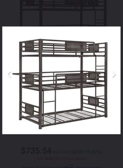 Triple bunk beds
